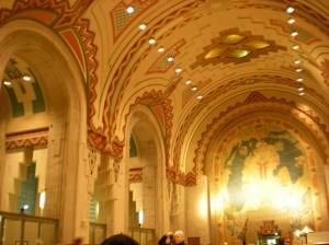 A beautiful interior view of Detroit hidden art deco gem, The Guardian Building.
