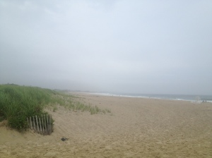 Surfside Beach on a foggy, Grey Lady-ish day