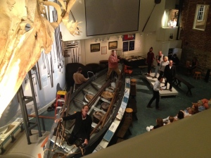 John Shea as Captain Ahab climbs aboard our whale boat to chase after Moby Dick!